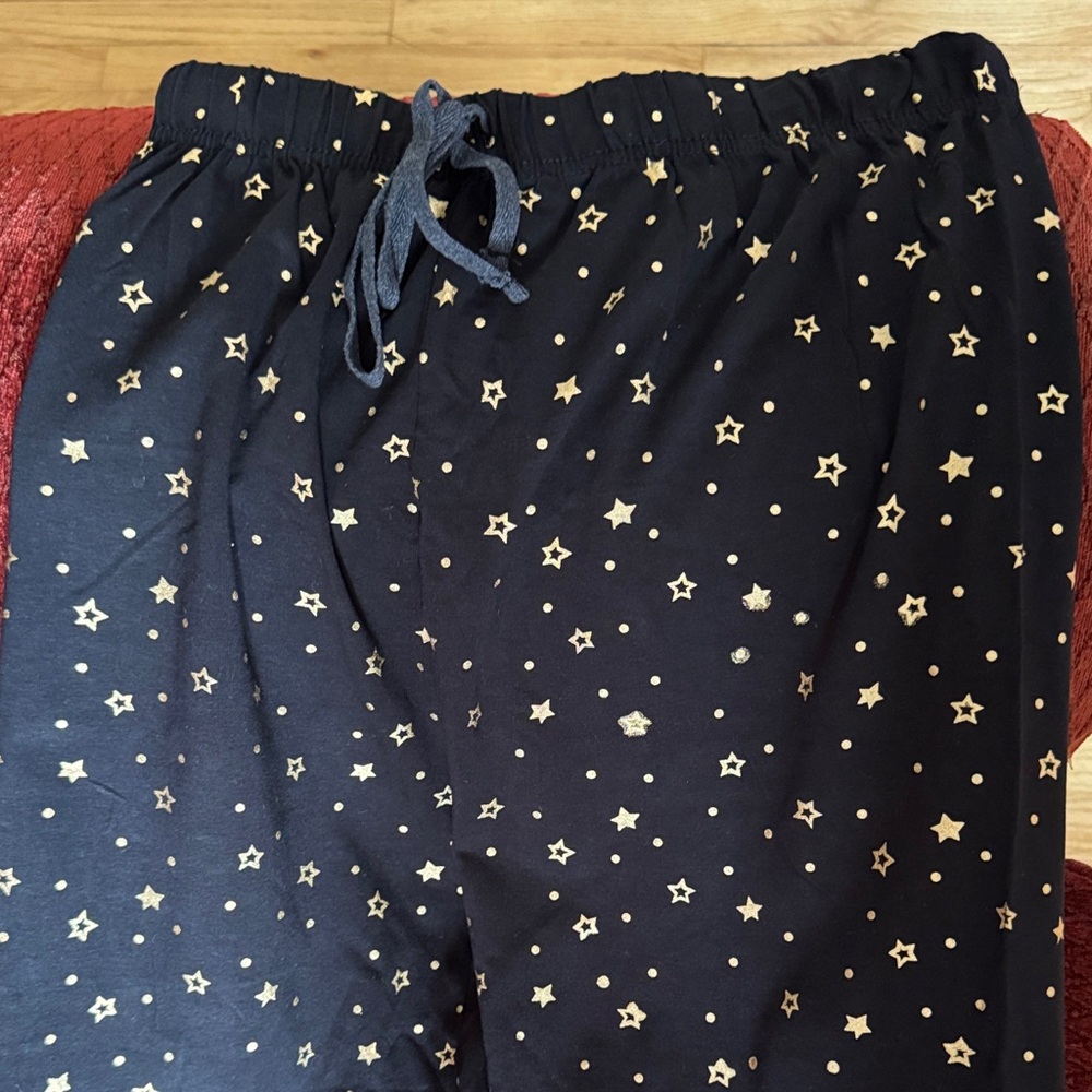 Women's Starry Night Pajama Pants - Black and Gold